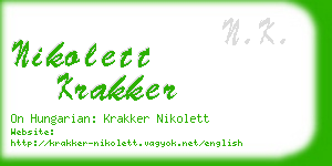 nikolett krakker business card